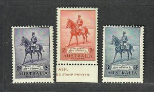 Australia Sc#152-154 M/NH/F-VF, Cv. $99