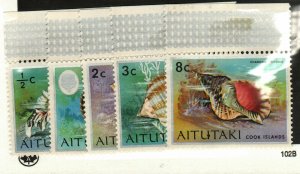 Aitutaki #82-5, 88 MNH Shells