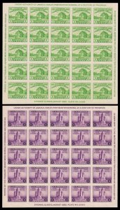 United States Scott 730, 731, 735, 778, 797 Panes (1933-37) Mint/Used H F-VF B