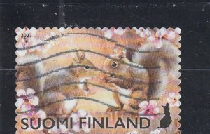 Finland  Scott#  1687  Used  (2023 Squirrels and Flowers)