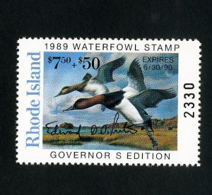 US Duck Rhode Island Stamps # 1a VF Governors edition NH Scott Value $92.50