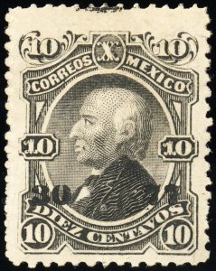 Mexico Stamps # 113 MLH VF Scott Value $110.00