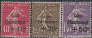 France   Sc # B35-37  Hinged  ( z2 ) Valued @ $ 122.50
