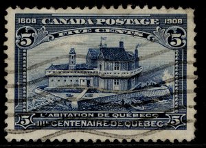 CANADA EDVII SG191, 5c indigo, USED. Cat £45.