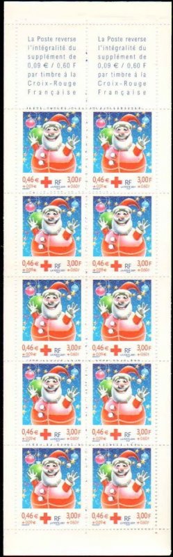 France #B705a, Complete Booklet of 10, 2001, Never Hinged