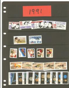 US 1991 Commemorative Year Set  56 Stamps MNH