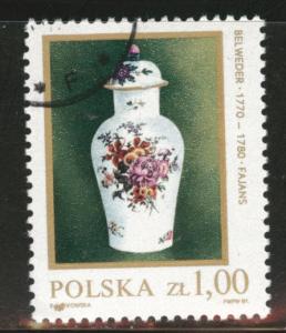 Poland Scott 2443 Used CTO favor canceled Vase stamp 1981