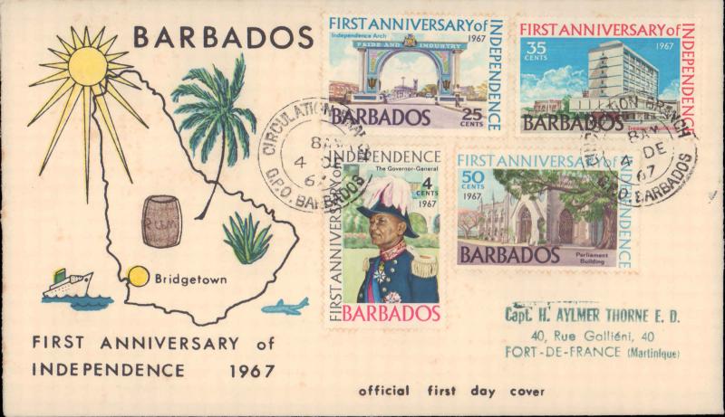 Barbados, Worldwide First Day Cover