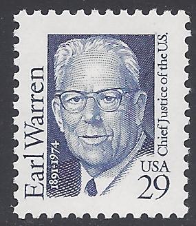 #2184 29c Earl Warren 1992 Mint NH