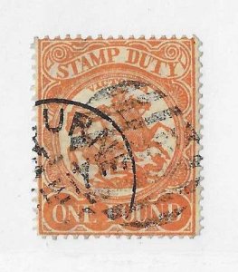 Australia (Victoria) Sc #AR20  pound value used with Melbourne duplex VF