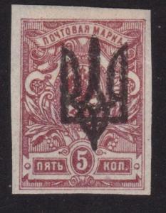 UKRAINE opt on RUSSIA ..An old forgery of a classic stamp..................69141