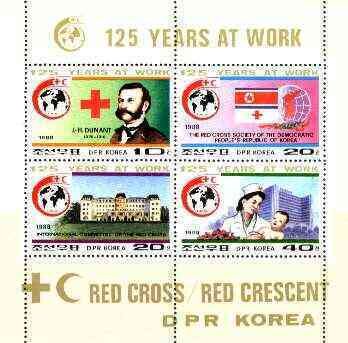 NORTH KOREA - 1988 - Red Cross - Perf Min Sheet - Mint Never Hinged