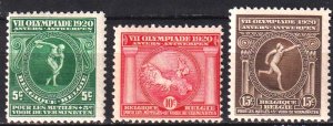 Belgium 1920 Olympics Games Antwerpen Sc.B48 - B50 MNH