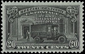 U.S. Scott # E19  1951 20c blk  Post Office Truck  mint-nh- vf