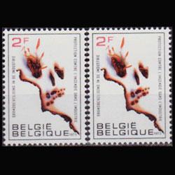 BELGIUM 1973 - MI# 1713x-y Fire Prevention Set of 2 NH