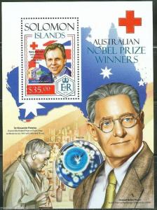 SOLOMON ISLANDS 2014 AUSTRALIAN NOBEL WINNERS FLEMIMNG & MARSHALL S/S  MINT NH