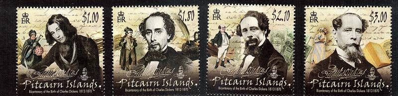 Pitcarin Charles Dickens 4 var..mnh