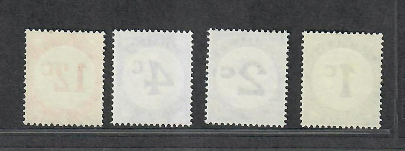 British Guiana Sc#J1-4 M/NH/VF, Cv. $23.35