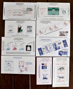 1980s Wilkinsburg, PA. Stamp Club Exhibition Souvenir Sheets - 9 Issues - 