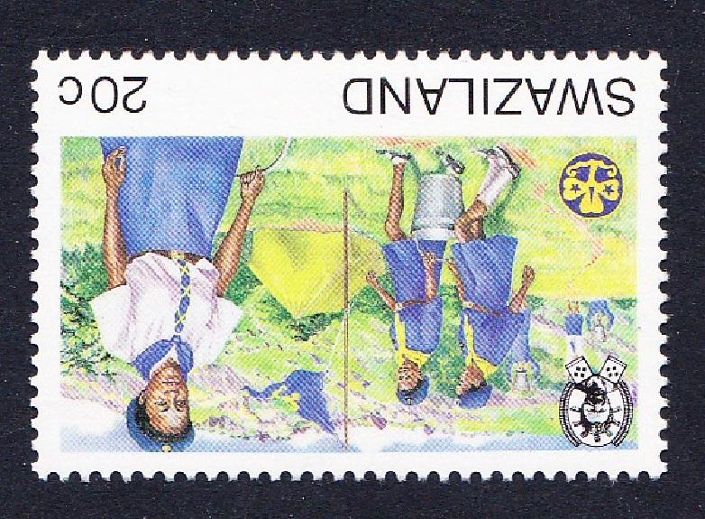 Swaziland Girl Guides 20c Inverted watermark - RARR SG#496w