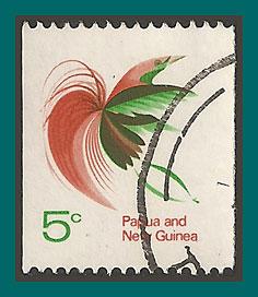 Papua New Guinea 1969 Bird of Paradise, coil used  292,SG163