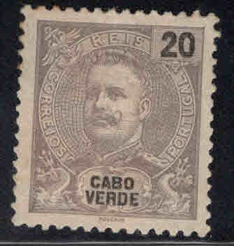 Cape Verde Scott 41 MH* King Carlos stamp