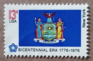 United States #1643 13c New York State Flag MNG (1976)