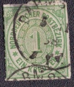 North German Confederation - 7 1868 Used Thin