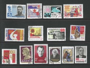 Russia 25 different commemoratives Used SC:$6.25+