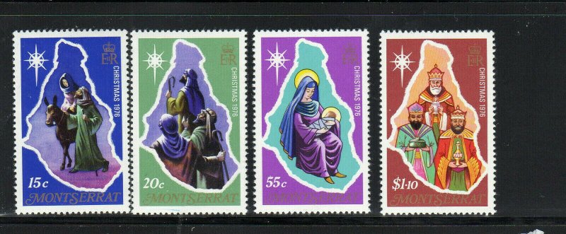 MONTSERRAT #355-358  1976  CHRISTMAS    MINT  VF NH  O.G