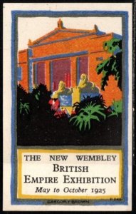 1925 Great Britain Poster Stamp New Wembley British Empire Exhibition MNH