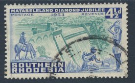 Southern Rhodesia  SG 74  SC# 77  Used  Cecil Rhodes 1953   see scans 