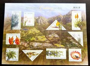 South Africa Botanic Garden 2013 Tree Bird Flower Bee sheetlet MNH *odd *unusual