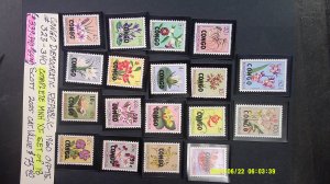 Congo Dem. Rep. 1960 OVPTS. Scott# 323-340 complete MNH XF set of 18