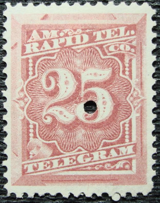 US #1T7, Used Punched Single, Telegraph, SCV $.25 L3