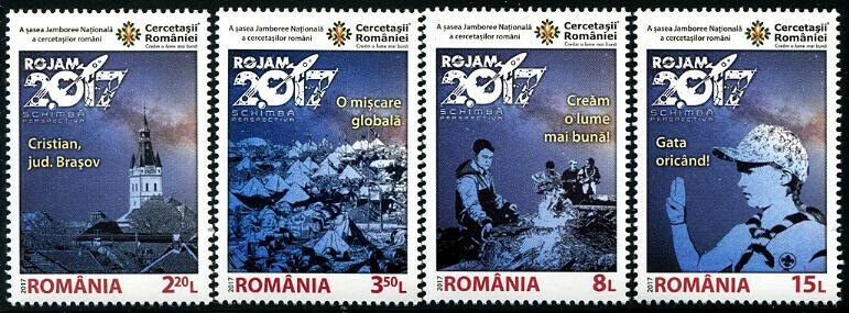 HERRICKSTAMP NEW ISSUES ROMANIA Sc.# 5980-83 Scouting Jamboree 2017