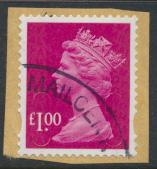 Great Britain SG U2912 SC# MH386 Security Machin £1  no source no date code ...