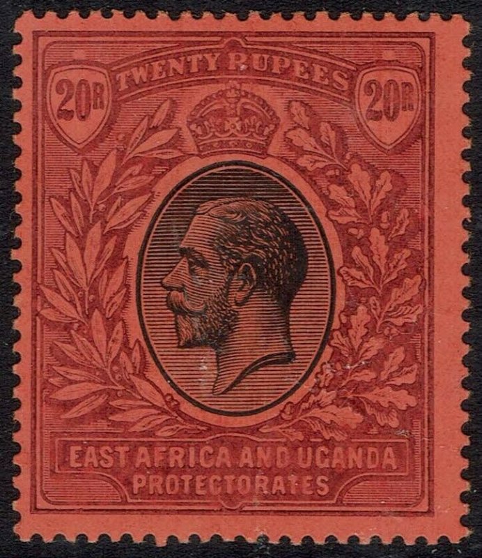 EAST AFRICA AND UGANDA 1912 KGV 20R WMK MULTI CROWN CA 