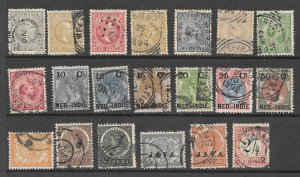 NETHERLANDS INDIES Used Lot of 20 different stamps 2017 CV $26.85