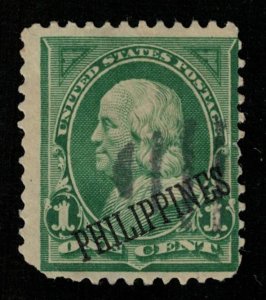 1899-1901, 1 cent, Franklin, Overprinted PHILIPPINES, USA, SC #213 (Т-9528)