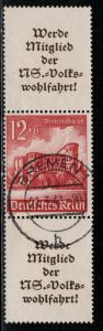 Germany Scott # B182, 2 labels A11.3, used, se-tenant, Mi # S265