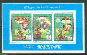MAURITANIA BOY SCOUTS & MUSHROOMS COLLECTIVE SHEET  MINT NH