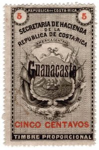 (I.B) Costa Rica Revenue : Duty Stamp 5c (Guanacaste) 