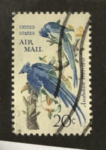 USA 1967 Scott C71 used - 20c,  Birds,  Columbia Jays by John James Audubon
