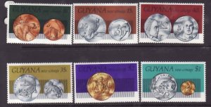 Guyana-Sc#253-8- id8-unused NH set-Coins-1977-