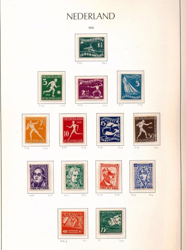 Netherlands 1925/28 Red X Sport MH MNH 30 Stamp SG Catalogue 170+Pounds(You 142)