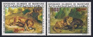 Mauritania C148-C149, MNH. Mi 486-487. Paintings by Delacroix, new value 1974.