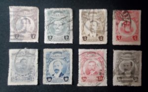 Mexico 608, 610-5, 617, 1917 Celebrities, Cat. value - $10.50