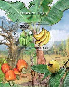 TOGO - 2011 - Fruits of Togo - Perf Souv Sheet - Mint Never Hinged