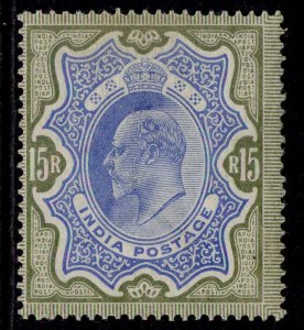 INDIA EDVII SG146, 15r blue & olive -brown, VLH MINT. Cat